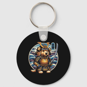 Japans Samurai Dog Tattoo, Golden Retriever Kawa Sleutelhanger