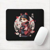 Japans Samurai Dog Tattoo Kawaii Ninja Dog Muismat (Met muis)