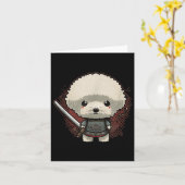 Japans Samurai Dog Tattoo, Kawaii Ninja Kaart (Gele Bloem)