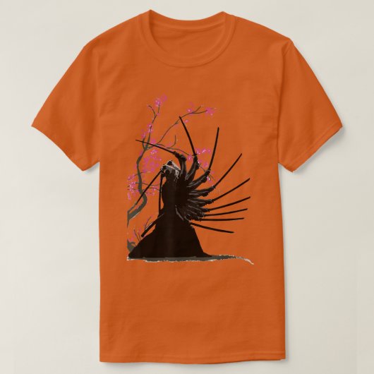 Japans Samurai en Sakura Cherry Blossom T-shirt (Design voorkant)