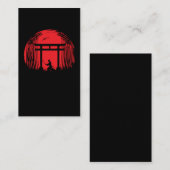 Japans Samurai Fighter Silhouette Warrior Japan Visitekaartje (Voorkant / Achterkant)
