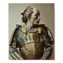 Japans Samurai Foto Handkleurig