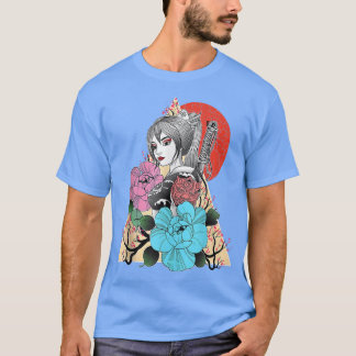 Japans Samurai Geisha en Sakura Cherry Bl T-shirt