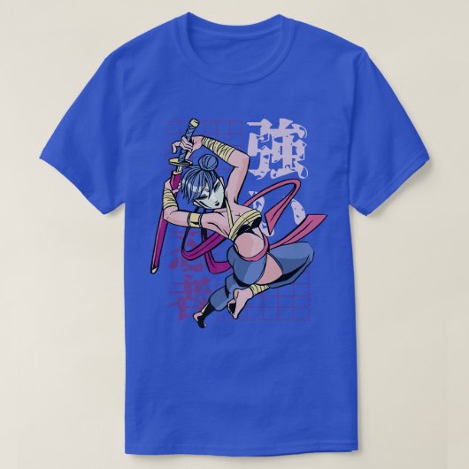 Japans Samurai Girl en  Sakura (2) T-shirt (Design voorkant)