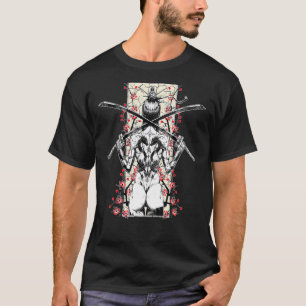 Japans Samurai Girl en  Sakura Cherry bl T-shirt