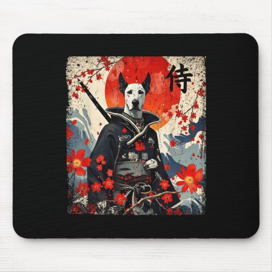 Japans Samurai Groot Deens Tattoo Kawaii Ukiyo-e Muismat (Voorkant)