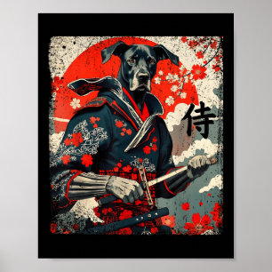 Japans Samurai Groot Deens Tattoo Kawaii Ukiyo-e Poster