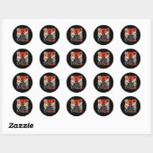 Japans Samurai Groot Deens Tattoo Kawaii Ukiyo-e Ronde Sticker (Vel)