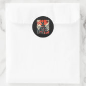 Japans Samurai Groot Deens Tattoo Kawaii Ukiyo-e Ronde Sticker (Tas)