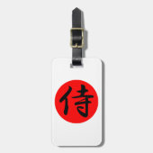 Japans Samurai Kanji Symbol Bagagelabel (Voorkant verticaal)