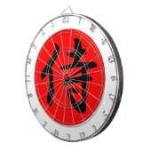 Japans Samurai Kanji Symbol Dartbord (Voorkant Rechts)