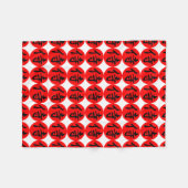 Japans Samurai Kanji Symbol Fleece Deken (Voorkant (Horizontaal))