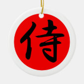 Japans Samurai Kanji Symbol Keramisch Ornament (Voorkant)