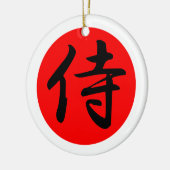 Japans Samurai Kanji Symbol Keramisch Ornament (Links)
