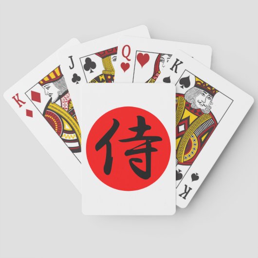 Japans Samurai Kanji Symbol Speelkaarten (Achterkant)