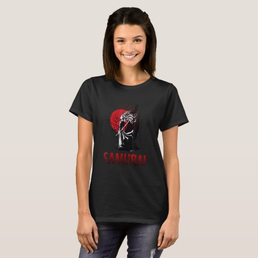 Japans Samurai Katana Ancient Oni Ronin Asian Wa T-shirt (Voorkant volledig)