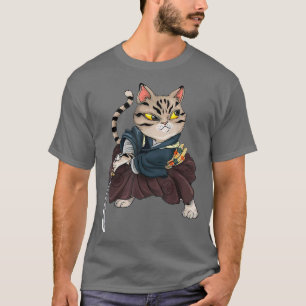 Japans Samurai Ninja Cat Kawaii Geweldige Neko (2) T-shirt