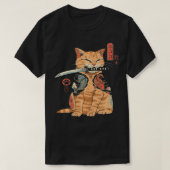 Japans Samurai Ninja Cat Kawaii Tattoo Grafisch T-shirt (Design voorkant)