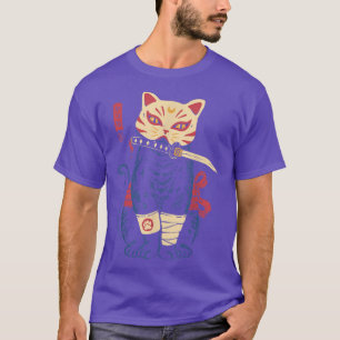 Japans Samurai Ninja Cat Kitsune Masker T-shirt