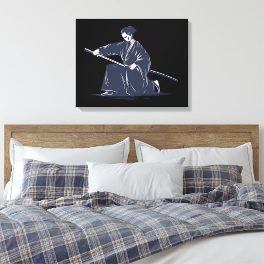Japans Samurai Painting Canvas Afdruk (Insitu (Slaapkamer))