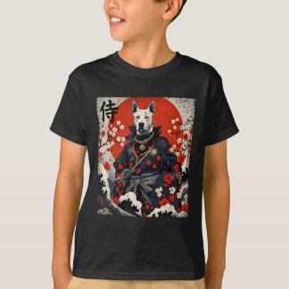 Japans Samurai Pitbull Tattoo Kawaii Ukiyo-e Nin T-shirt