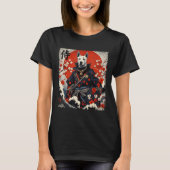 Japans Samurai Pitbull Tattoo Kawaii Ukiyo-e Nin T-shirt (Voorkant)