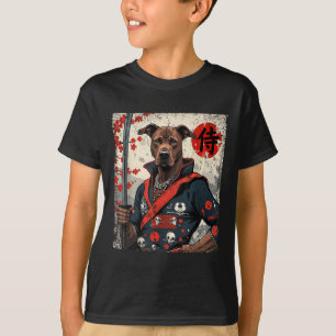 Japans Samurai Pitbull Tattoo Kawaii Ukiyo-e Nin T-shirt