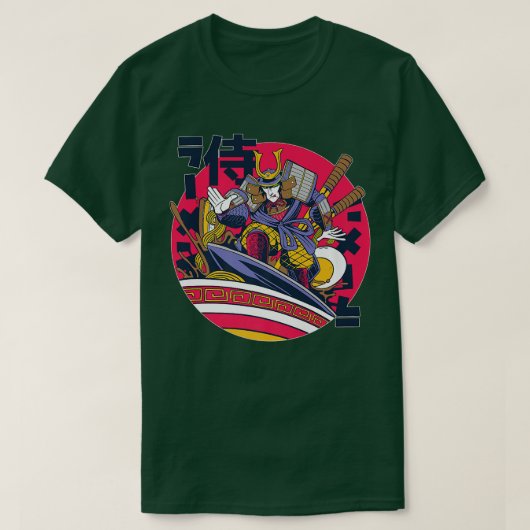 Japans Samurai Ramen Noodle Soup T-shirt (Design voorkant)