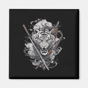 Japans Samurai Ronin Zwaard Katana Japan Tijger Ta Magneet
