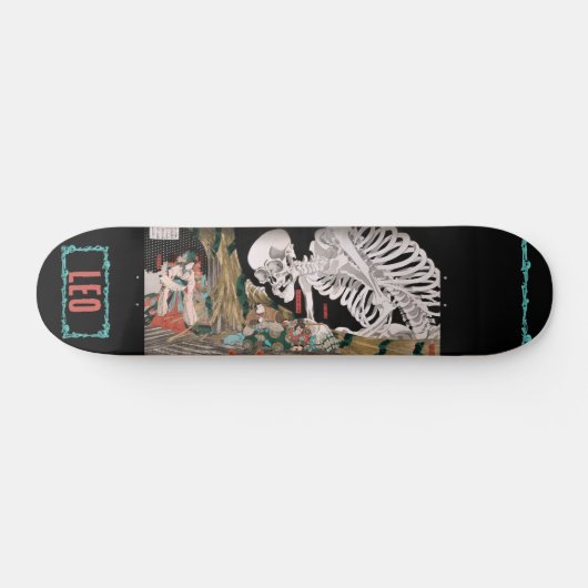 Japans Samurai Skeleton - Aangepast skateboard (Horizontaal)