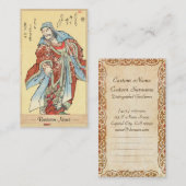  japans samurai sketch tattoo Hokusai art Visitekaartje (Voorkant / Achterkant)