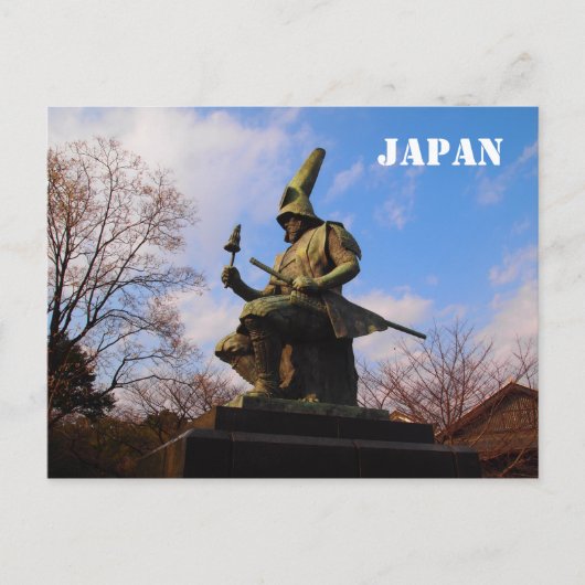 Japans Samurai Statue Briefkaart (Voorkant)
