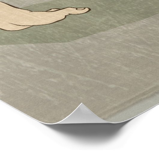 Japans samurai-strijder katana-zwaardgevecht poster (Hoek)