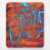 Japans Samurai Szwaarsman Fine Art Mousepad Muismat (Voorkant)