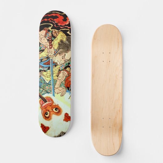 Japans Samurai vecht aap Persoonlijk Skateboard (Voorkant)