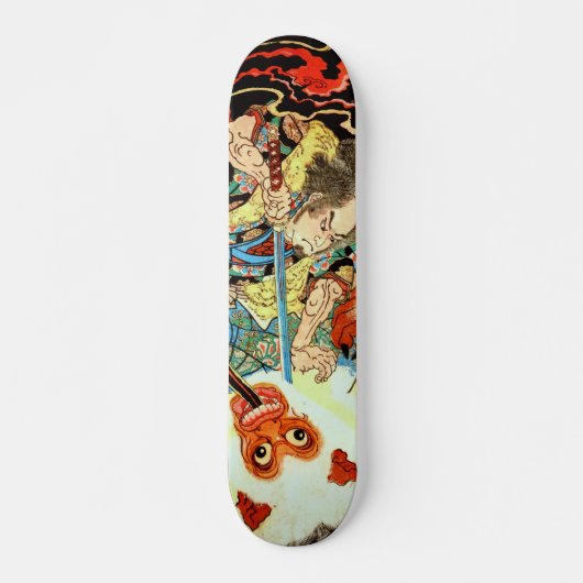 Japans Samurai vecht aap Persoonlijk Skateboard (Voorkant)