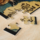 Japans Samurai vecht python Jigzaag Puzzle Legpuzzel (Zijkant)