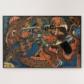 Japans Samurai vecht python Jigzaag Puzzle Legpuzzel (Horizontaal)