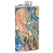 Japans Samurai vecht tegen salamander Heupfles (Rechts)