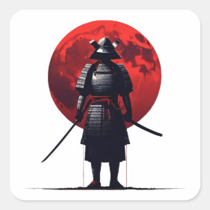 Japans Samurai Vierkante Sticker