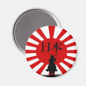Japans Samurai & Vlag Patriotic Art Magnet (Voorkant / Achterkant)