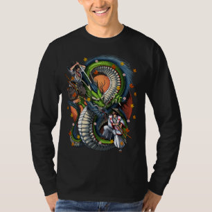 Japans Samurai vs Dragon T-shirt