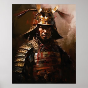 Japans Samurai Warrior Art Print Poster