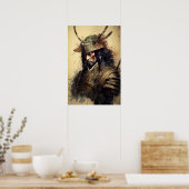  Japans Samurai Warrior Art Print Poster (Keuken)
