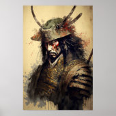  Japans Samurai Warrior Art Print Poster (Voorkant)