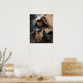 Japans Samurai Warrior Art Print Poster (Keuken)