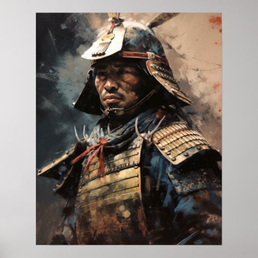 Japans Samurai Warrior Art Print Poster (Voorkant)