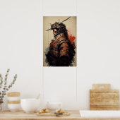  Japans Samurai Warrior Art Print Poster (Keuken)