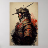 Japans Samurai Warrior Art Print Poster (Voorkant)