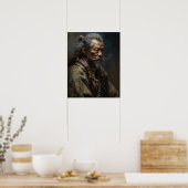 Japans Samurai Warrior Art Print Poster (Keuken)